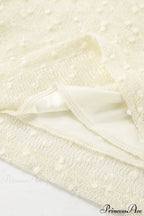 Apricot Off Shoulder Lace Knit Long Sleeve Tee image 5
