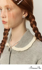 Argyle Collar Stylish Buttoned Knitted Cardigan image 11