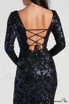 Arial Formal Stylish Sequin Lace-Up Dress image 4