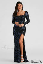 Arial Formal Stylish Sequin Lace-Up Dress image 1