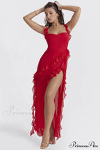Ariel Cherry Stylish Pleated Maxi Dress image 4