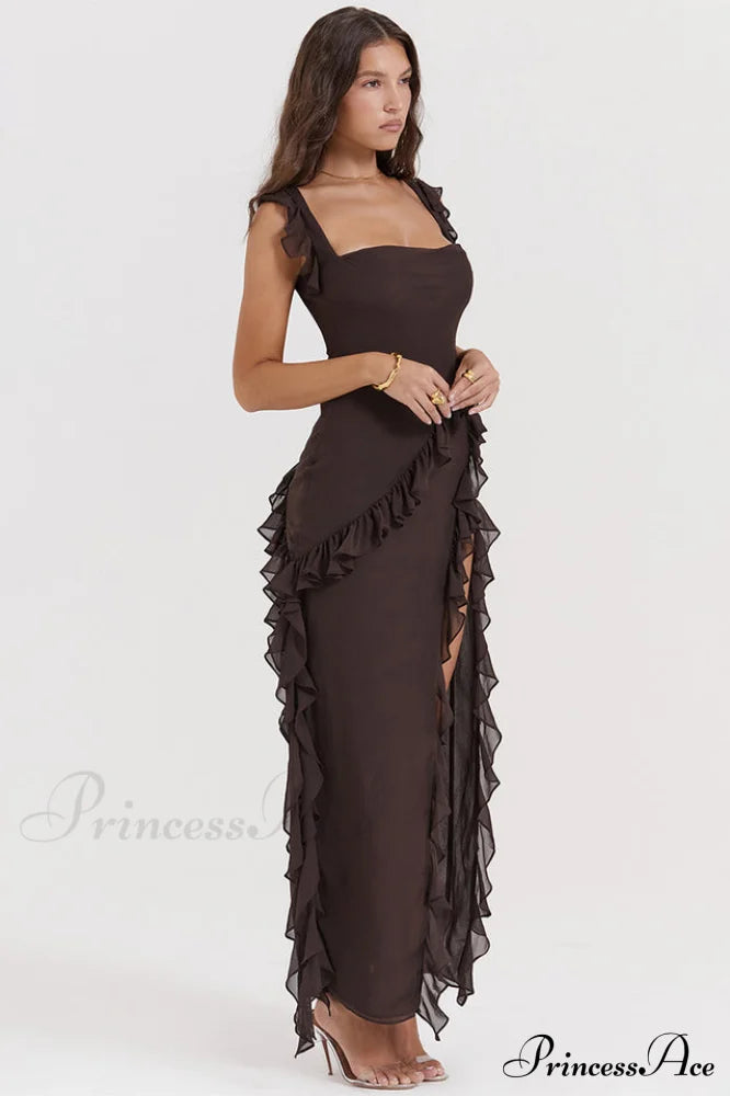 Ariel Cherry Stylish Pleated Maxi Dress image 16
