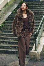 Artificial Fur Teddy Bear Short Coat Cardigan image 1