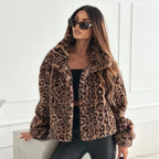 Artificial Texture Leopard Print Coat image 6
