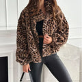 Artificial Texture Leopard Print Coat image 1