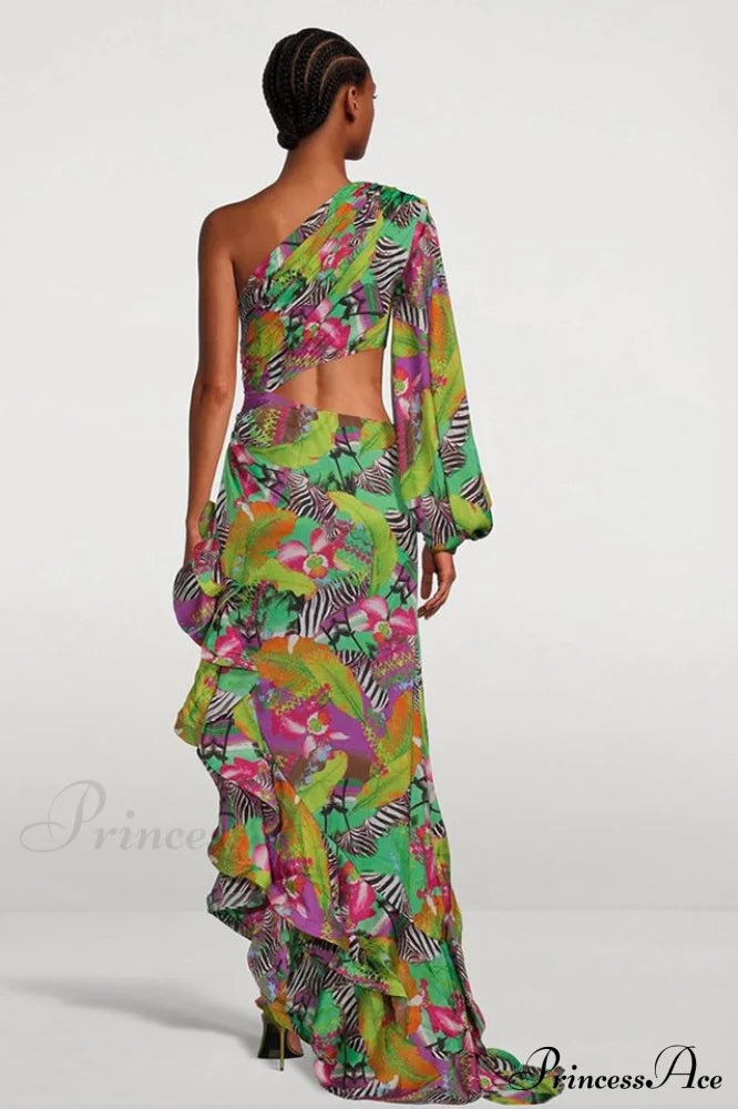 Asfrid Printed Stylish Maxi Dress image 14