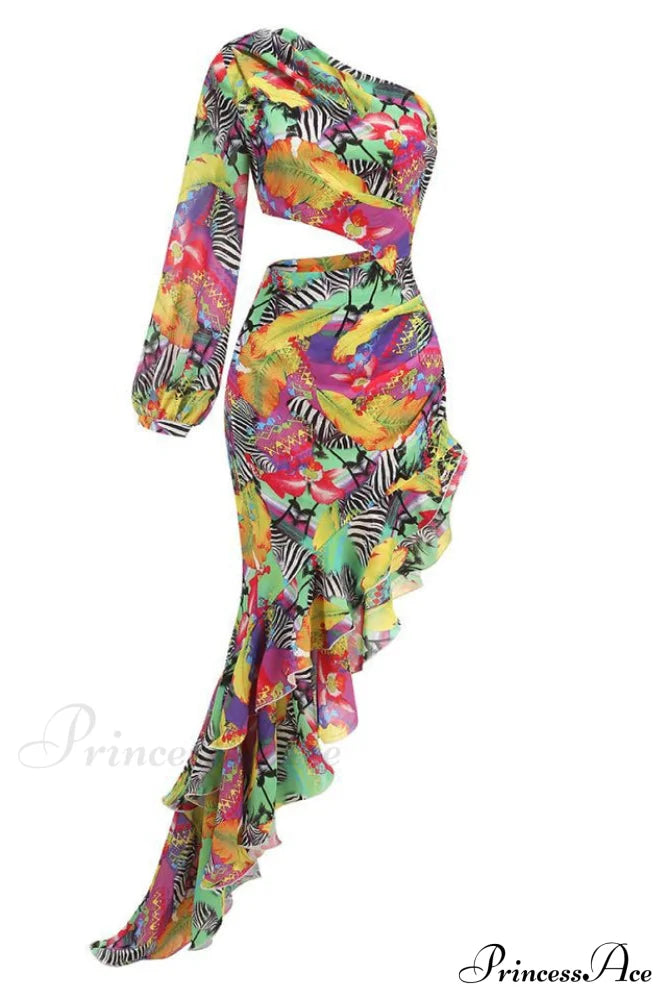 Asfrid Printed Stylish Maxi Dress image 15
