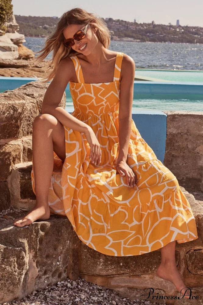 Ashlyn Smocked Stylish Maxi Dress image 7