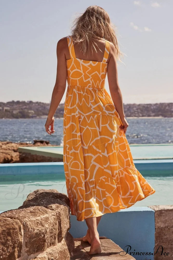 Ashlyn Smocked Stylish Maxi Dress image 9