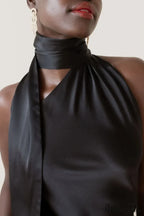 Astrella Neck Wrap Charming Midi A-Line Dress image 6