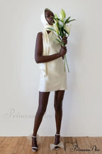 Astrella Neck Wrap Charming Midi A-Line Dress image 4