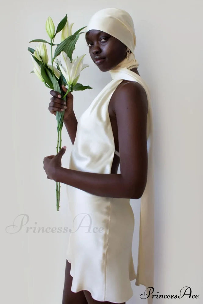 Astrella Neck Wrap Charming Midi A-Line Dress image 2