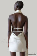 Astrella Neck Wrap Charming Midi A-Line Dress image 1