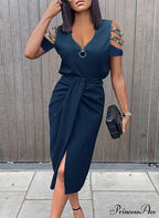 asual V-neck Lace Long Sleeve Elegant Party Dress image 9