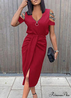 asual V-neck Lace Long Sleeve Elegant Party Dress image 7