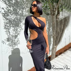 Asymmetric Cut Out Maxi Dress image 4