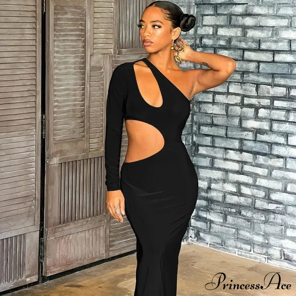 Asymmetric Cut Out Maxi Dress image 3