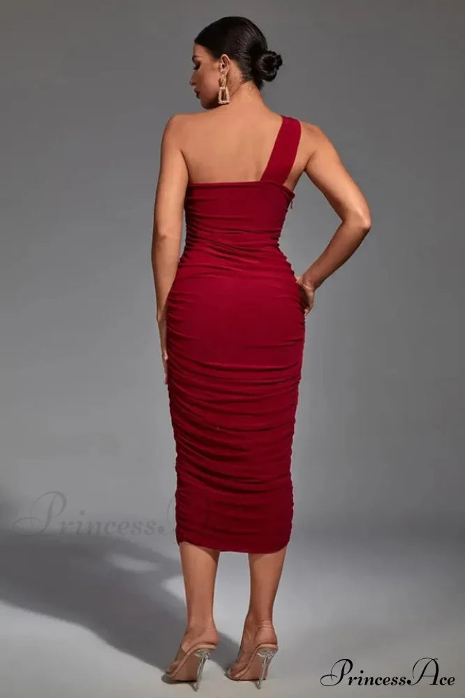 Asymmetric Cutout Stylish Midi Dress image 24