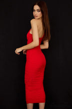 Asymmetric Cutout Stylish Midi Dress image 9