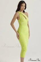 Asymmetric Cutout Stylish Midi Dress image 13
