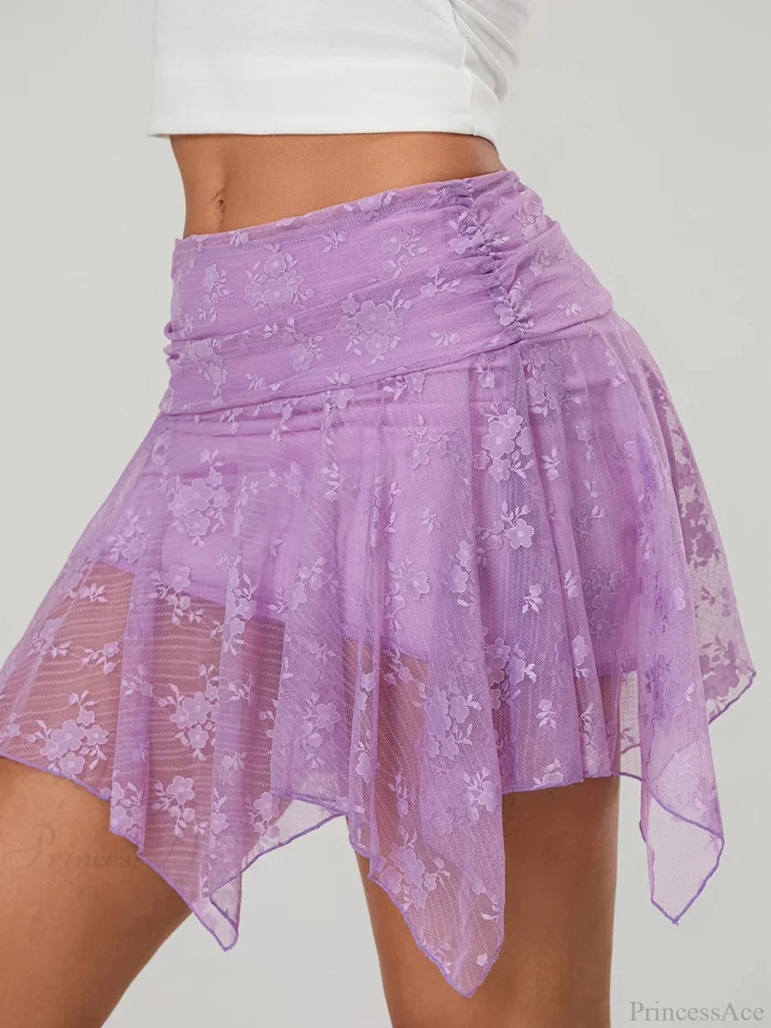 Asymmetric Floral Tiered Skirt image 6