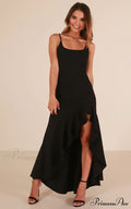 Asymmetric Flounce Long Dress image 1