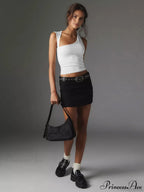 Asymmetric Neck Cut Trendy Out Tank Top image 3
