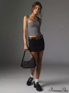 Asymmetric Neck Cut Trendy Out Tank Top image 10