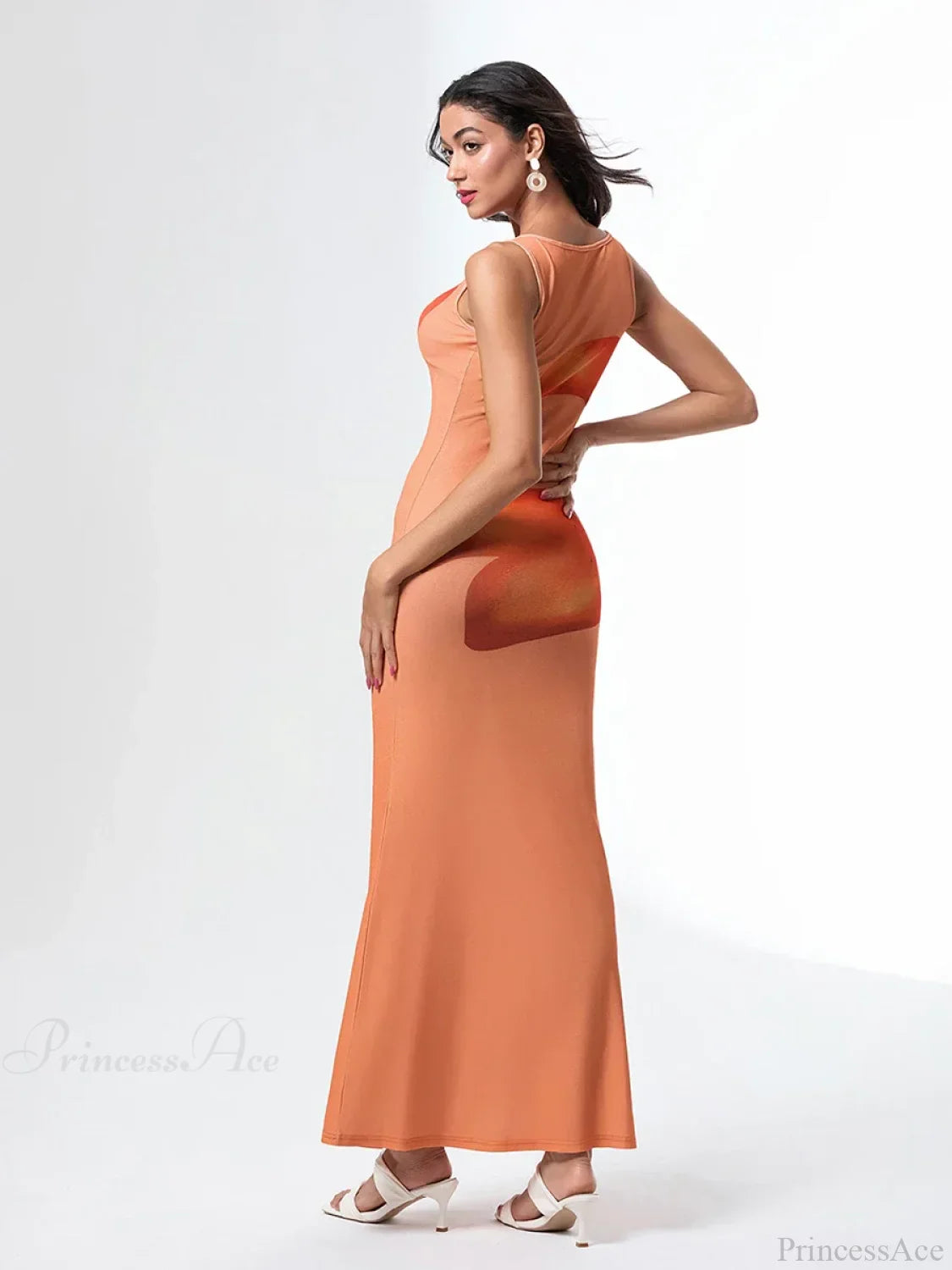 Asymmetric Neck Tank Sleeveless Wrap Bodycon Floral Vacation Dress image 4