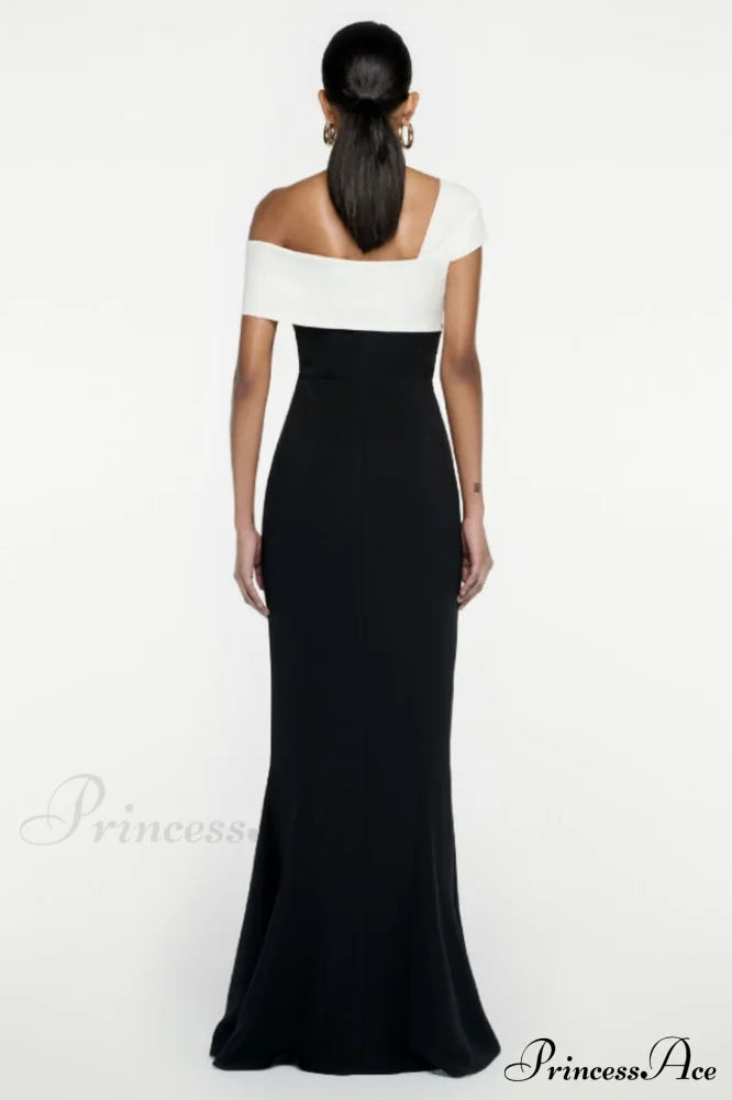 Asymmetric Off Stylish Shoulder Maxi Dress image 3