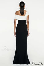 Asymmetric Off Stylish Shoulder Maxi Dress image 3