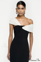 Asymmetric Off Stylish Shoulder Maxi Dress image 4