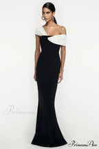 Asymmetric Off Stylish Shoulder Maxi Dress image 2