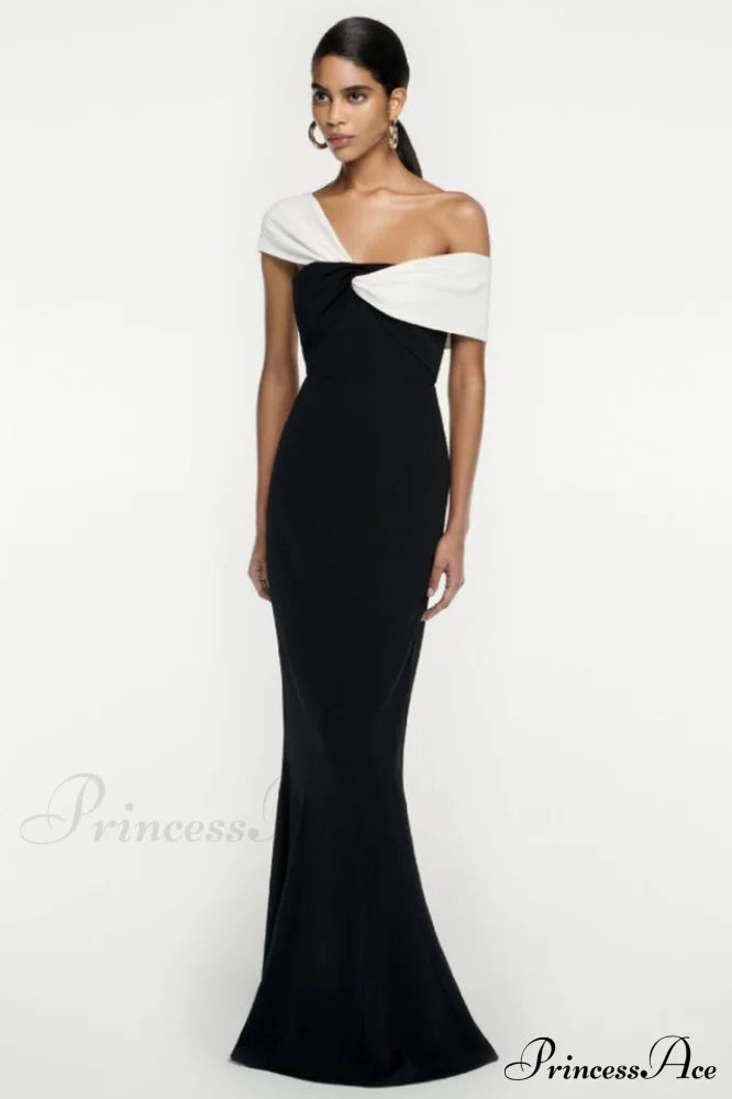 Asymmetric Off Stylish Shoulder Maxi Dress image 2