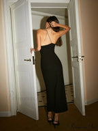 Asymmetric Open Back Trendy Slit Long Dress image 2