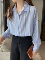 Asymmetrical Lace-Up Button Lapel Blouse image 11