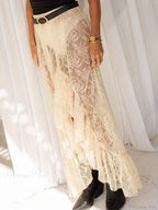 Asymmetrical Ruffle Lace Bodycon Summer Beach Y2K Long Skirt image 4