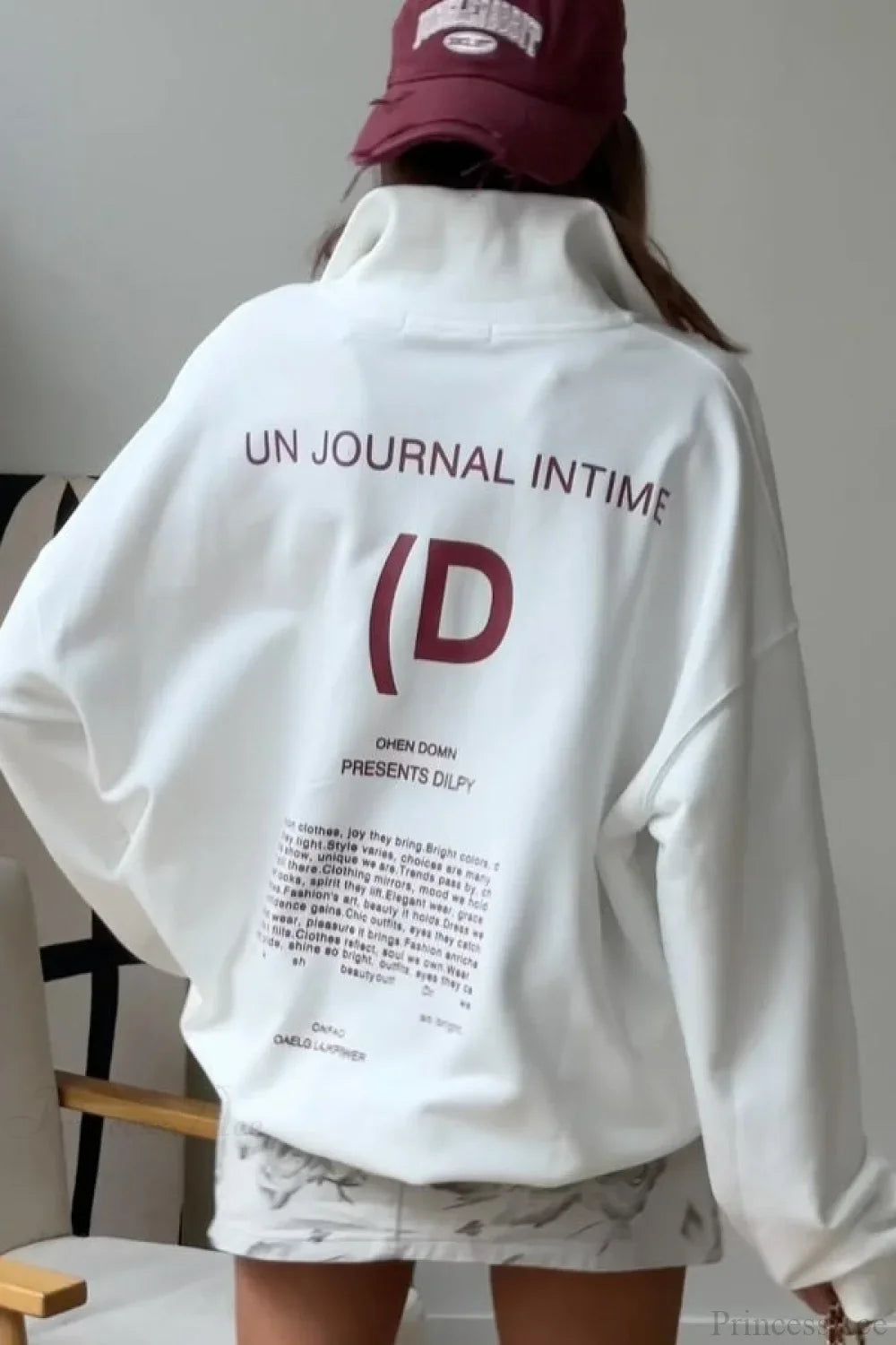 Athletic Color Block Letter Print Casual Sweatshirt image 3