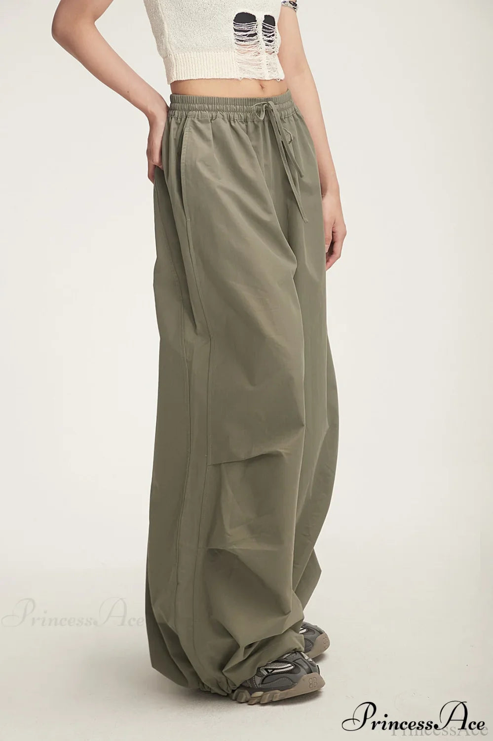 Athletic Stretchy Waist Relaxed Cargo Pants image 3