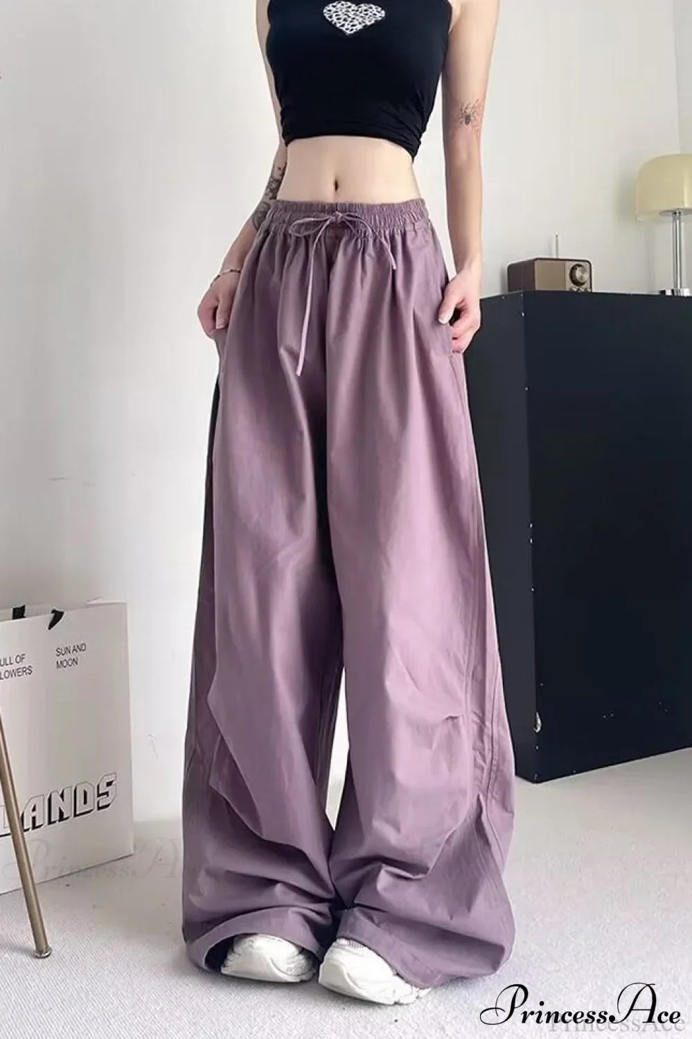 Athletic Stretchy Waist Relaxed Cargo Pants image 7