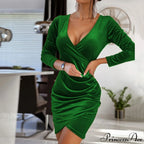 Autumn Long Sleeve Trendy Turtleneck Bodycon Mini Dress image 15