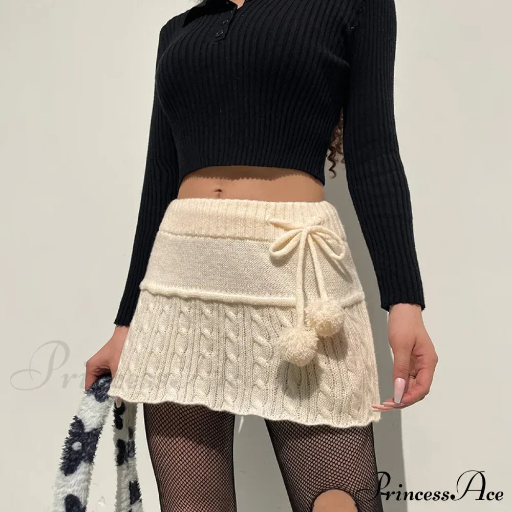 Autumn Winter Fashion Twist Wool Woven Age-Reducing Commuter Decorated Skirt image 1