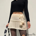 Autumn Winter Fashion Twist Wool Woven Age-Reducing Commuter Decorated Skirt image 1