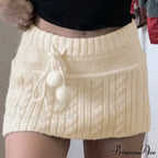 Autumn Winter Fashion Twist Wool Woven Age-Reducing Commuter Decorated Skirt image 2