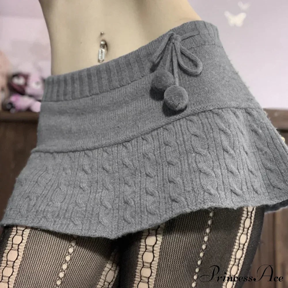 Autumn Winter Fashion Twist Wool Woven Age-Reducing Commuter Decorated Skirt image 5