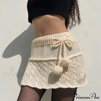 Autumn Winter Fashion Twist Wool Woven Age-Reducing Commuter Decorated Skirt image 3