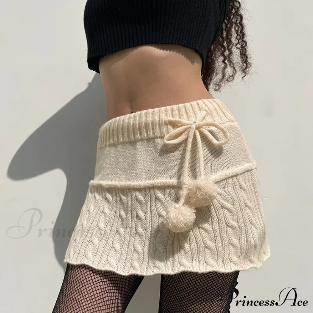 Autumn Winter Fashion Twist Wool Woven Age-Reducing Commuter Decorated Skirt image 3