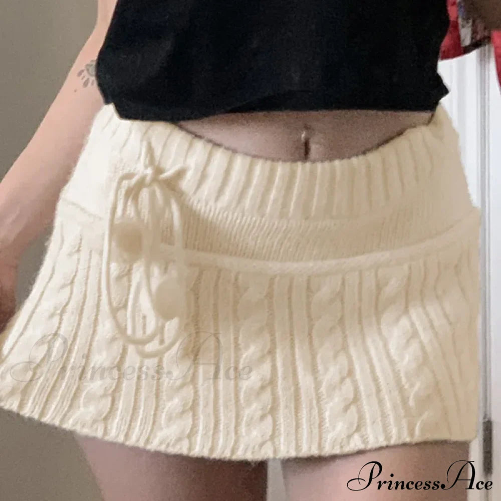 Autumn Winter Fashion Twist Wool Woven Age-Reducing Commuter Decorated Skirt image 7