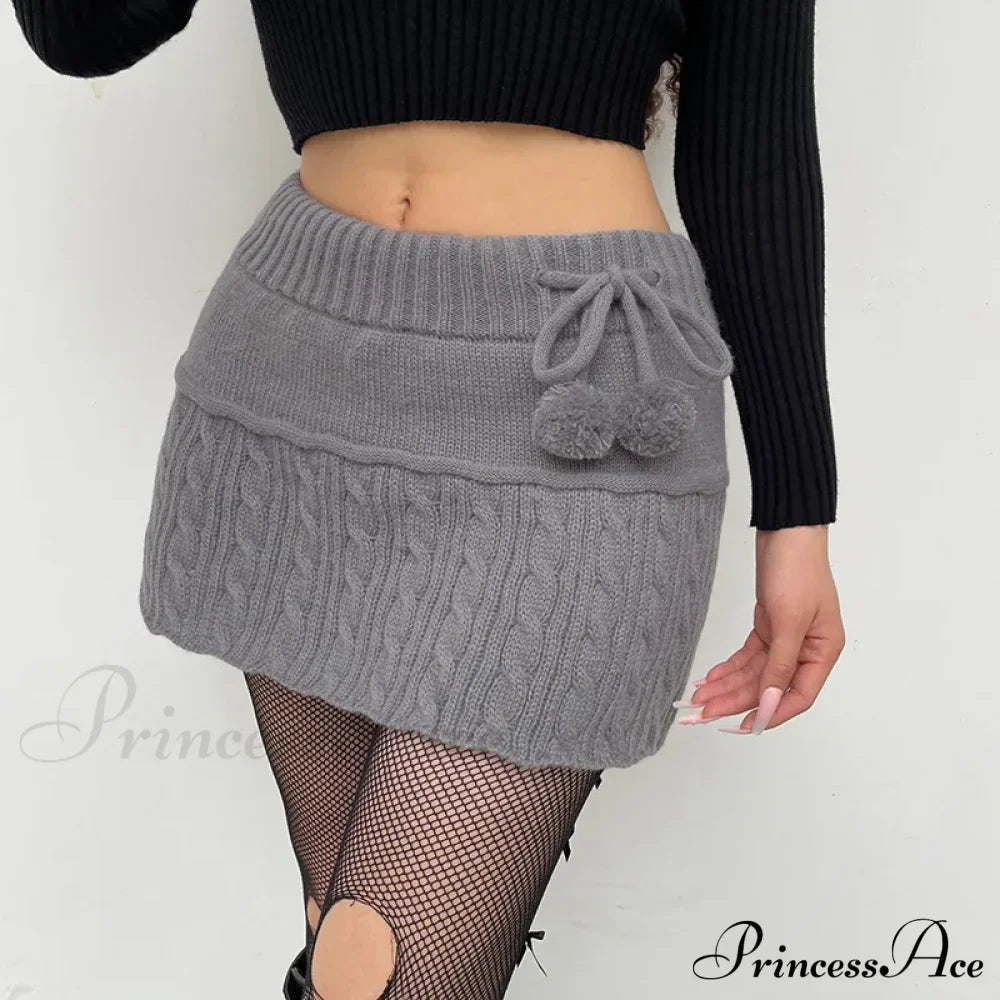 Autumn Winter Fashion Twist Wool Woven Age-Reducing Commuter Decorated Skirt image 4