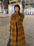 Autumn Winter Long Loose Retro Colorful Woolen Double Breasted Luxury Designer Stylish Coat image 1